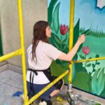 Prácticas de Arte Público: mural en el patio